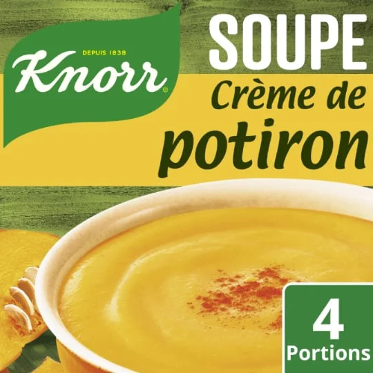 Soupe déshydratée crème de potiron