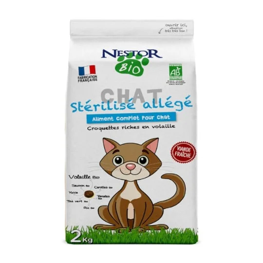 Croquettes pour chat stérilisé volaille Bio