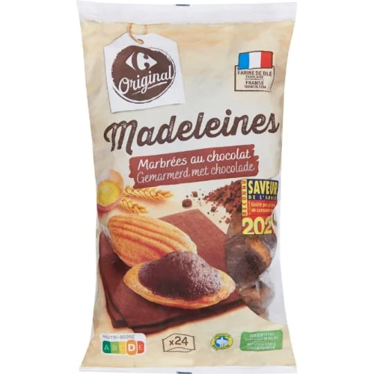 Madeleines marbrées au chocolat