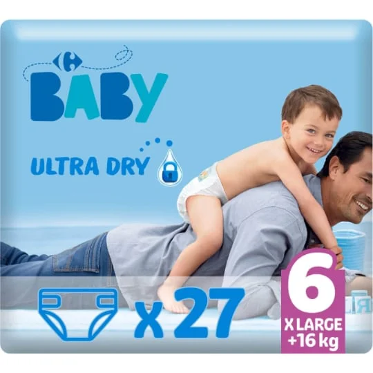 Couches taille 6 XLarge : +16 kg