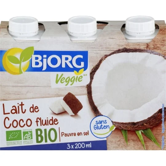 Lait de coco cuisine Bio
