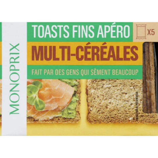 Toasts fins apéro multi-céréales