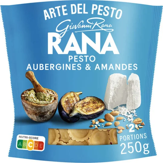 Pâtes Fraiches Girasoli Pesto Aubergines et Amandes