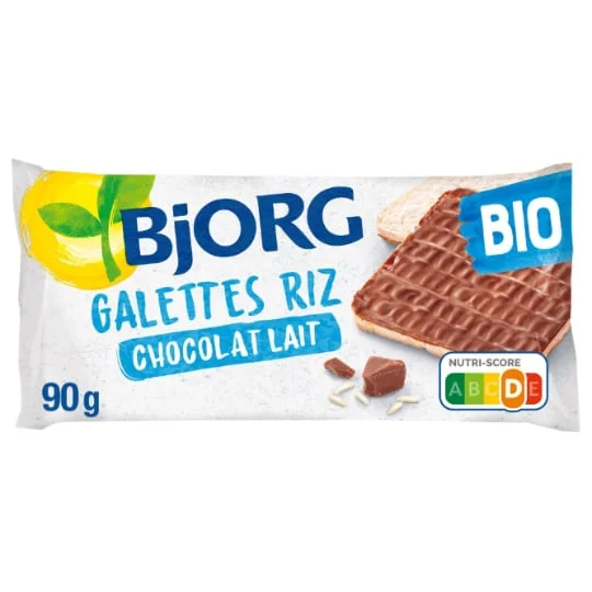 Galettes riz chocolat lait bio