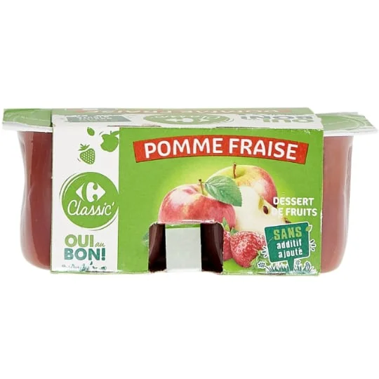 Compote pomme fraise