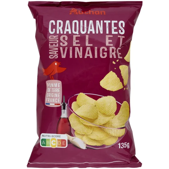 Chips ondulées saveur sel et vinaigre