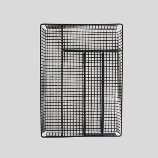 Maison Range-Couverts En Métal, Noir Mat