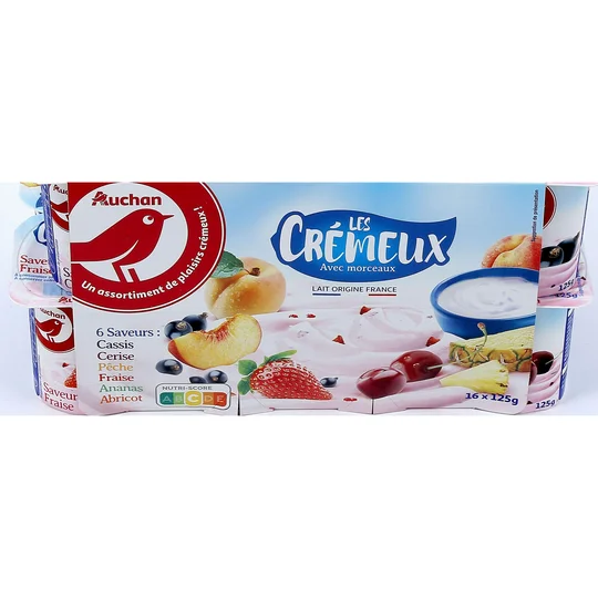 Panaché de yaourts aux fruits