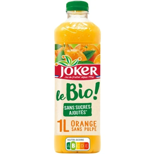 Nectar orange sans pulpe sans sucres ajoutés Bio