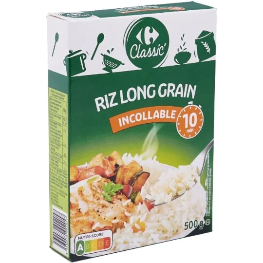 Riz long grain incollable 10 min