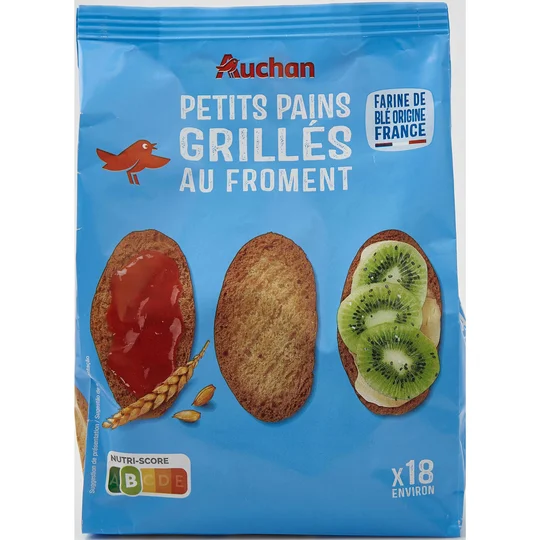 Petits pains grillés au froment sans huile de palme