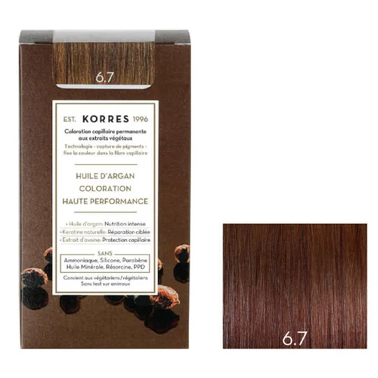Coloration blond fonce marron 6.7