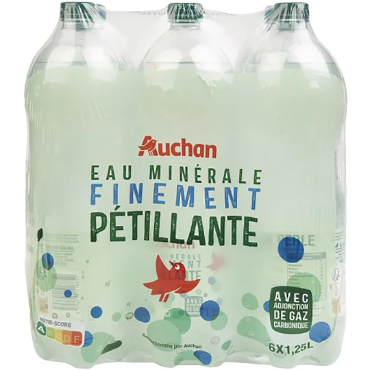 Eau minérale naturelle gazeuse source Perle