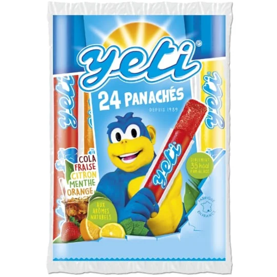 Glace à l'eau panachés