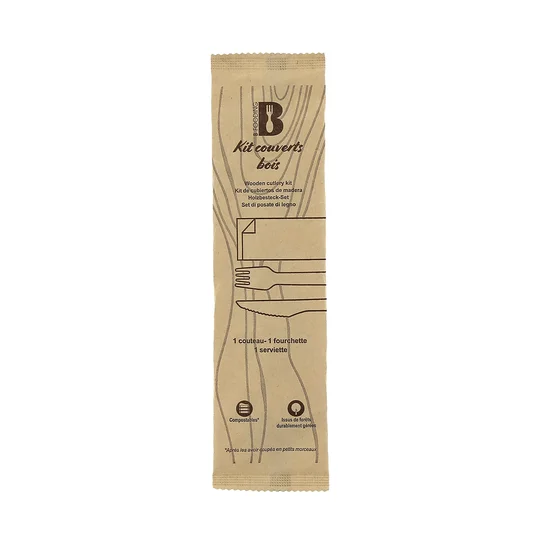 Kit couverts en bois 3 en 1