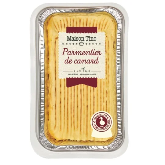 Plat cuisiné parmentier de canard