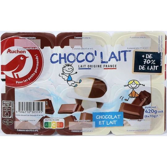 Crème dessert au chocolat au lait