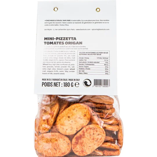 Mini-pizzetta, tomate, origan