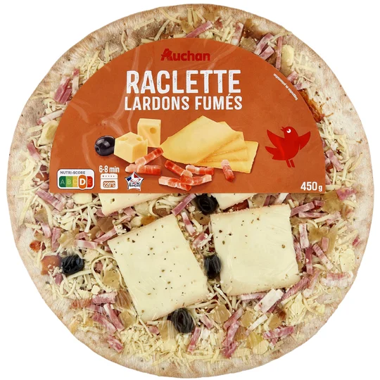Pizzas raclette lardons fumés