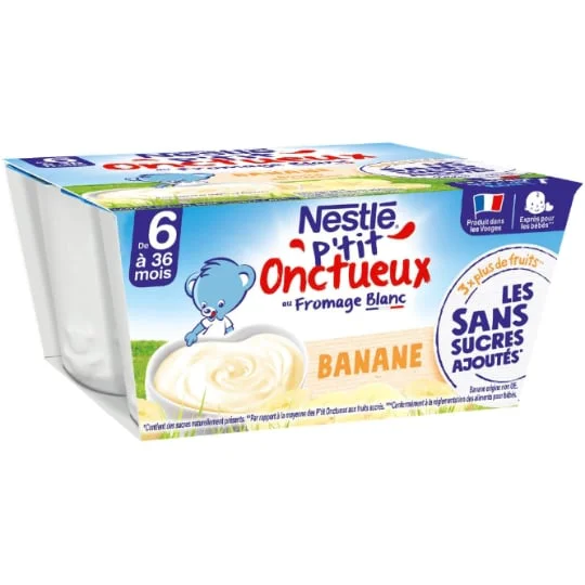 Desserts bébé banane sans sucres ajoutés Bio - dès 6 mois
