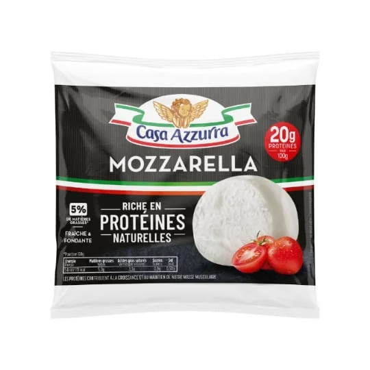 Mozzarella riche en protéines naturelles