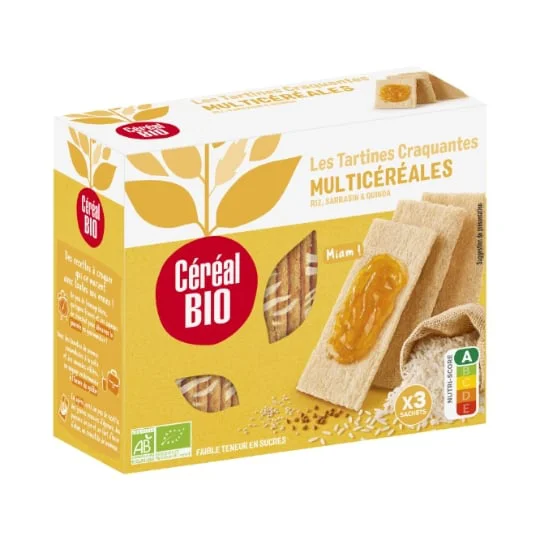 Biscottes tartines multicéréales bio