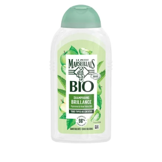 Shampoing Brillance Et Souplesse Tous Types De Cheveux À La Pomme & Aloe Vera Bio
