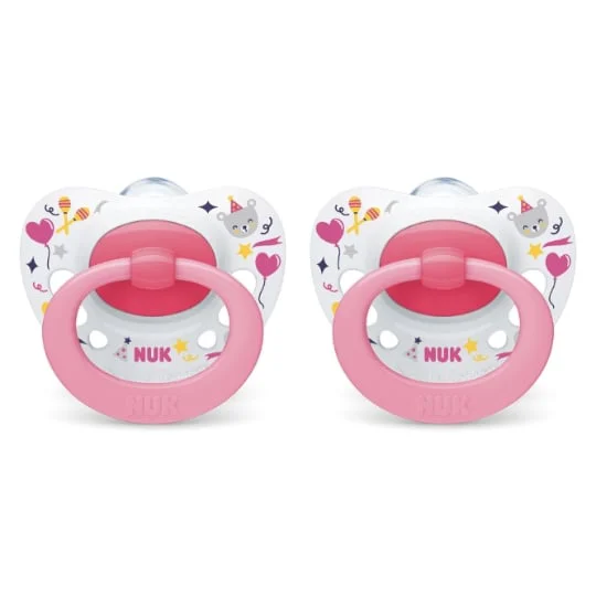 Sucettes rose silicone 0-6 mois Classic