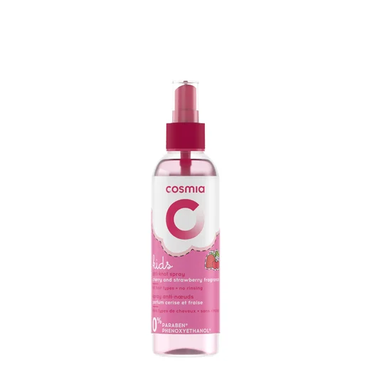 Kids spray enfant anti-noeuds cerise & fraise tous types de cheveux