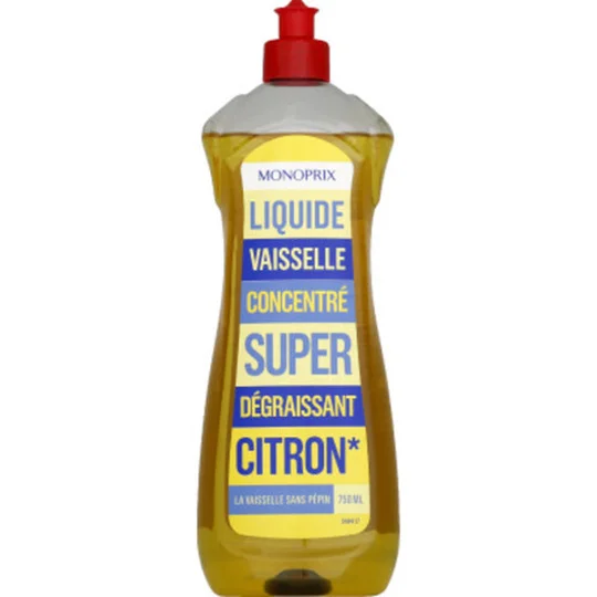 Liquide vaisselle concentré super dégraissant citron