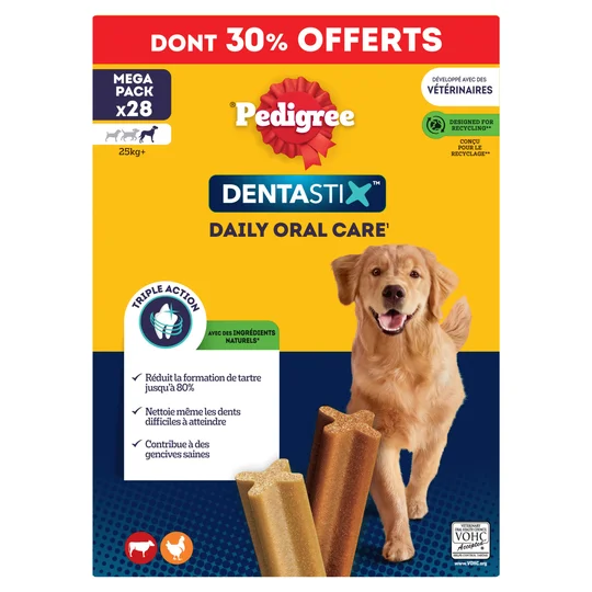 Dentastix friandises hygiène dentaire pour grand chien