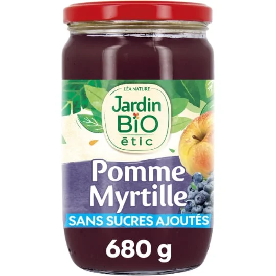 Compote pomme myrtille Bio