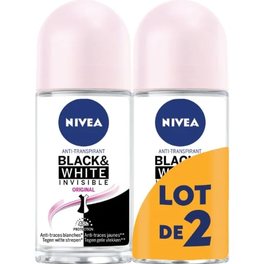 Black & white déodorant bille invisible femme anti-transpirant 48h