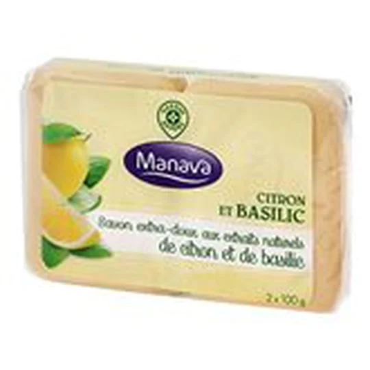 Savon solide Citron et basilic x2