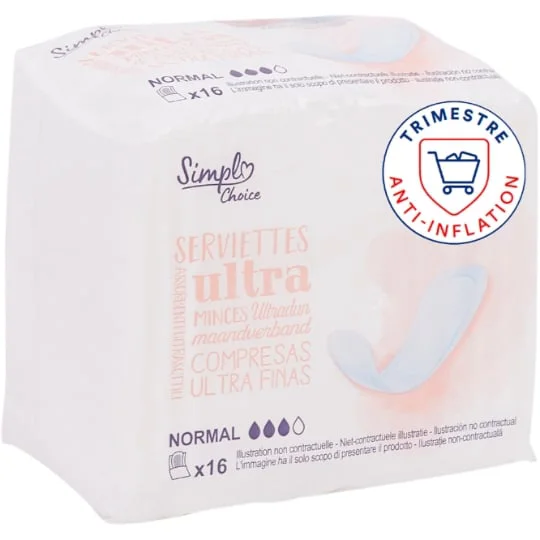 Serviettes hygiéniques ultra minces normal