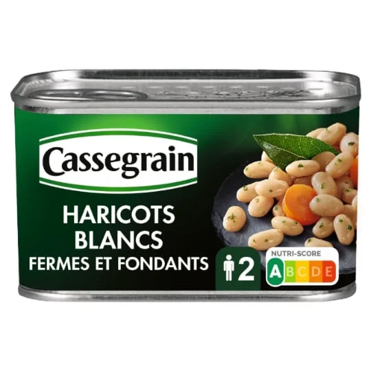 Haricots blancs préparés fermes et fondants