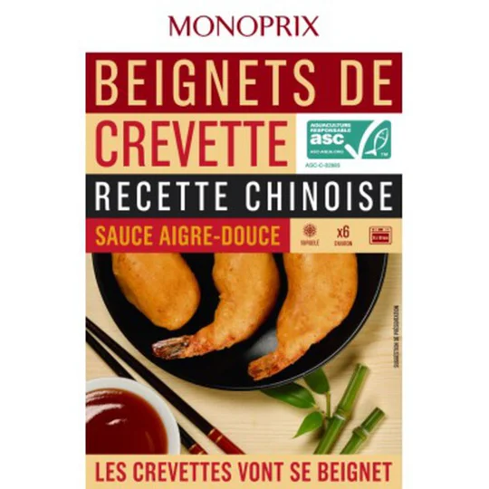 Beignets crevettes asc + Sauce aigre-douce