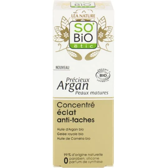 Concentré éclat bio Etic Anti-tâches Précieux Argan