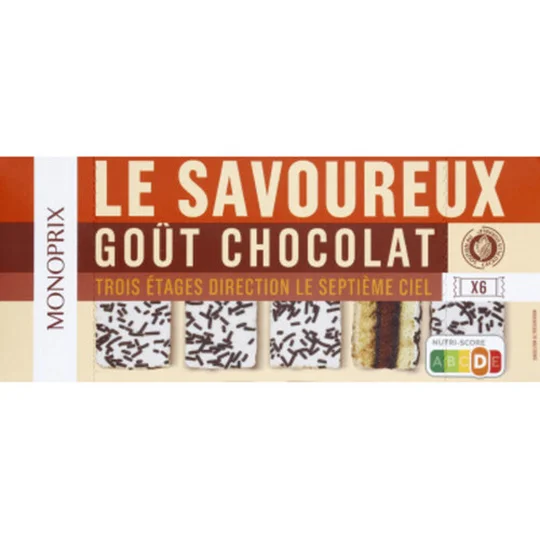 Le savoureux goût chocolat x6