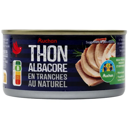 Thon albacore en tranches au naturel