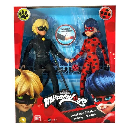 Bandai Miraculous Pack de 2 Poupées H26cm Miraculous Dès 4 ans