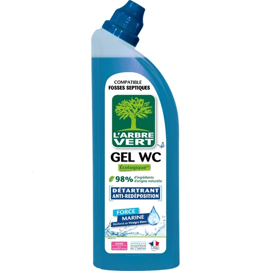 Gel WC détartrant anti-redéposition force marine