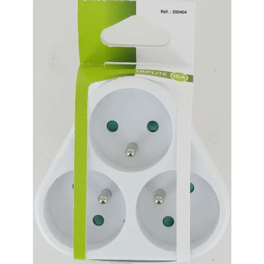 Multiprise Triplite 16A Frontale Blanc