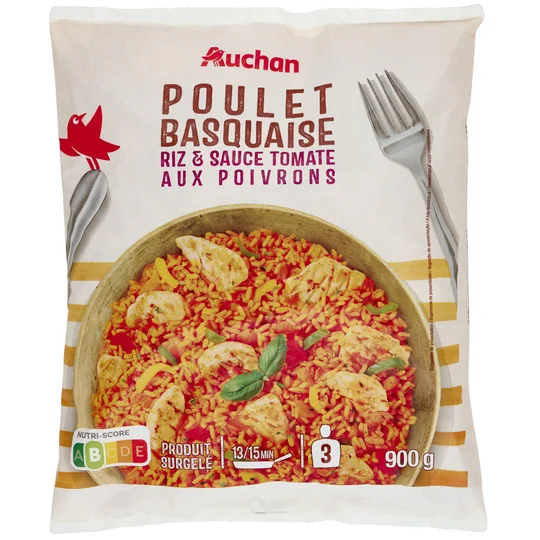 Poulet basquaise et riz