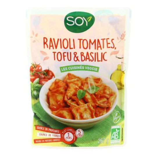 Ravioli Tomates, Tofu & Basilic Bio