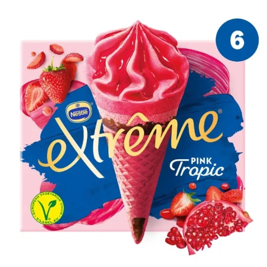 Glace Cône grenade fraise