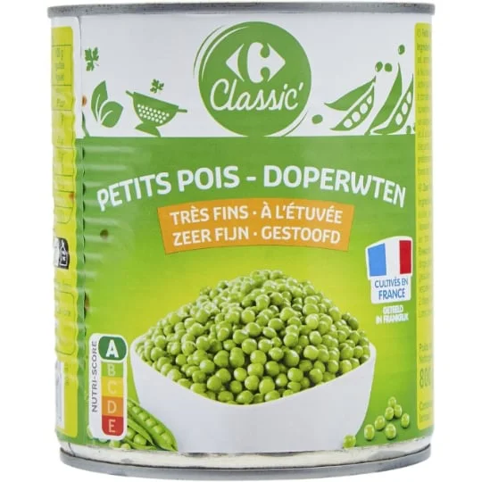 Petits pois très fins