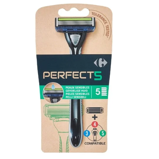 Rasoir homme perfect 5 peau sensible à 6 lames