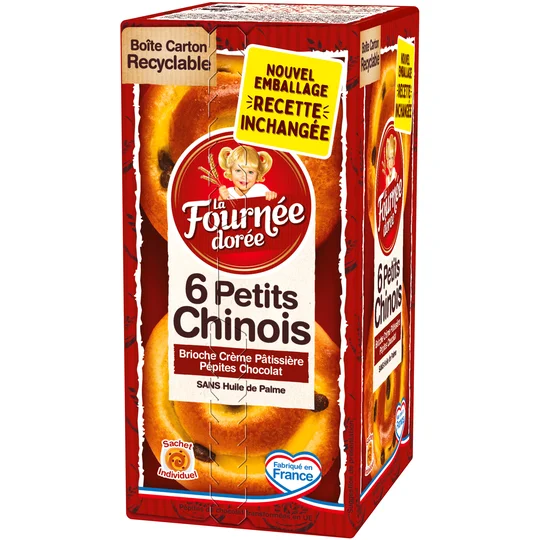 Brioches à la crème patissière Aux pépites de chocolat x6