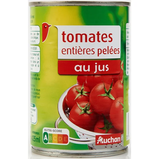 Tomates entières pelées au jus